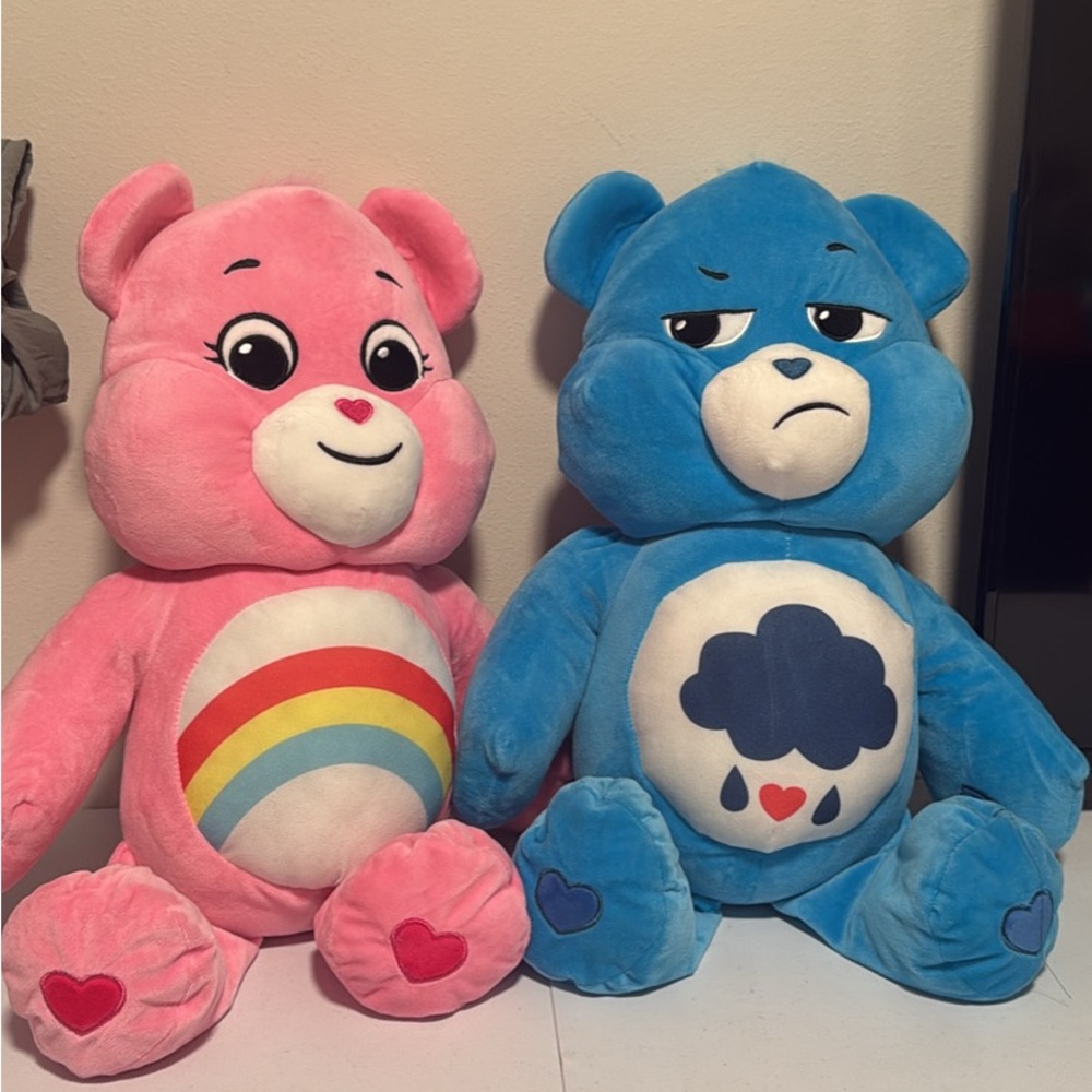 Care Bears Pink and Blue Plush Duo